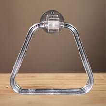 Unbreakable Abs Square Towel Ring Wall Mounted Stand  Holder (1 Pc)